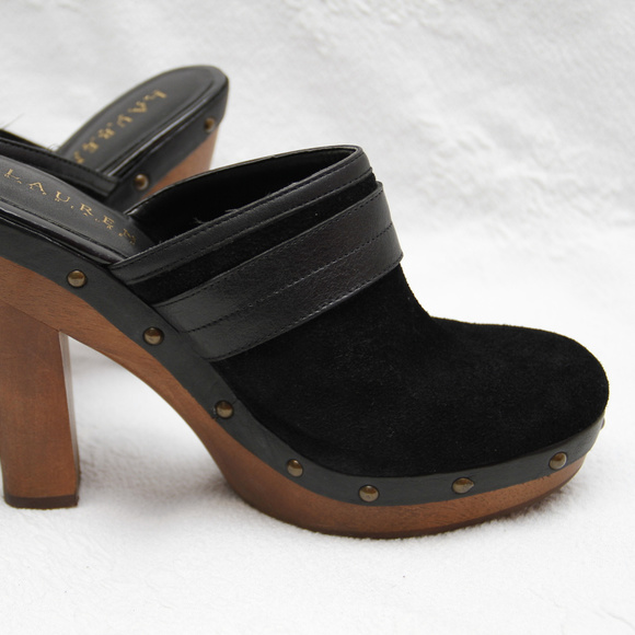 Ralph Lauren black suede shoes size M - Picture 3 of 7